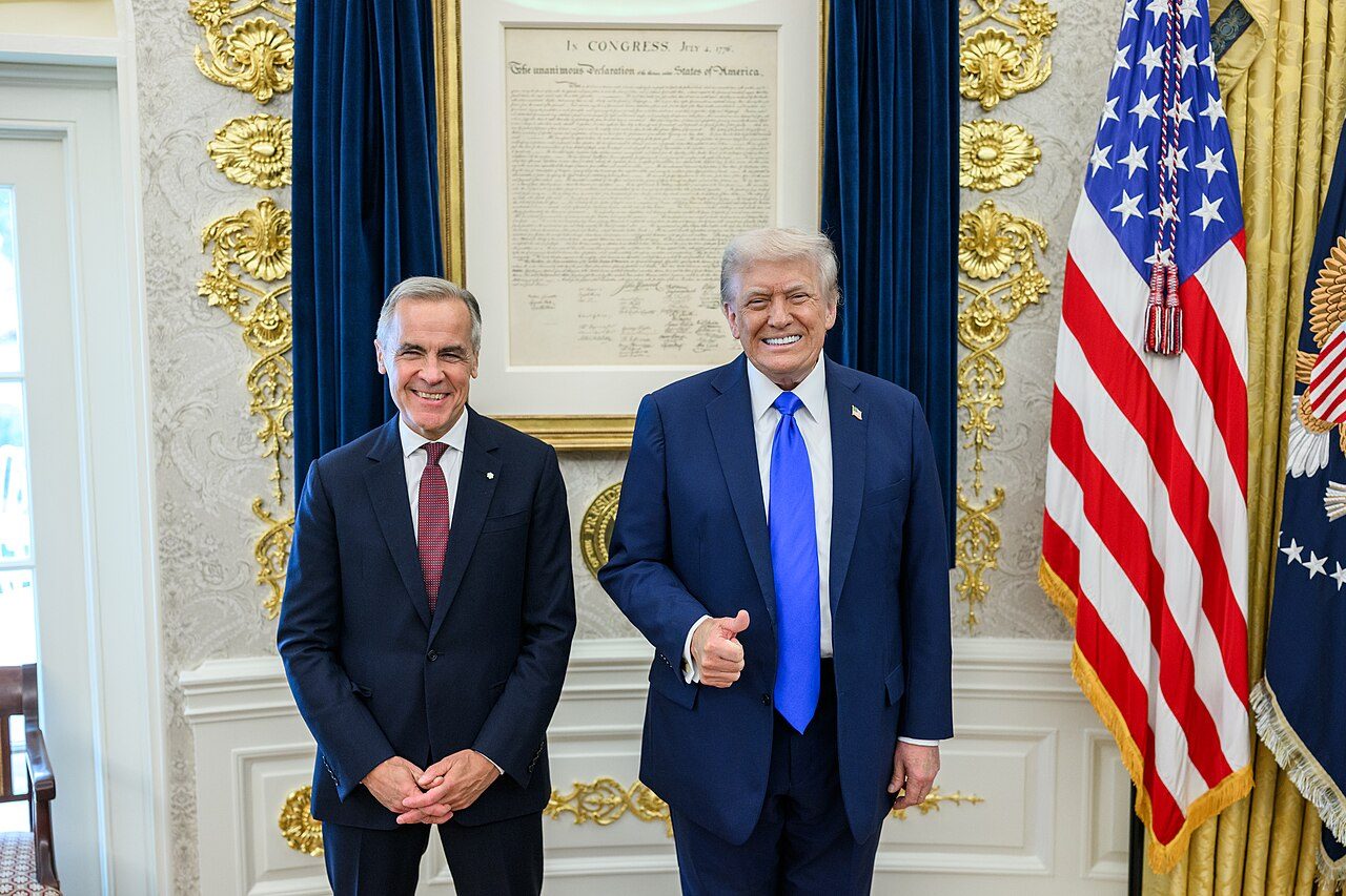 President Donald Trump and Canadian Prime Minister Mark Carney at the White House in October 2025