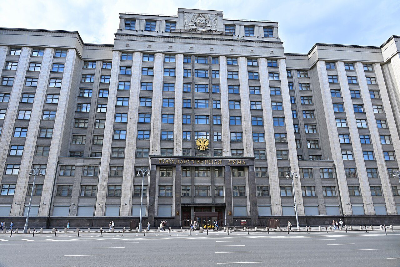 The State Duma building in Moscow, where Russian lawmakers passed the adoption bans